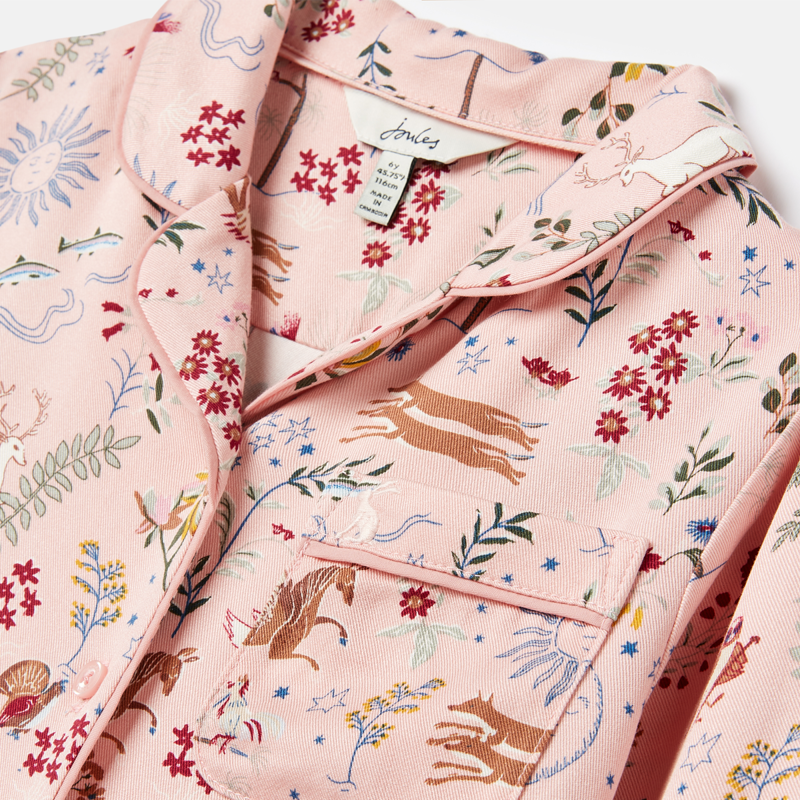 Joules Kids Sleeptight Pyjamas - Pink Carousel-2